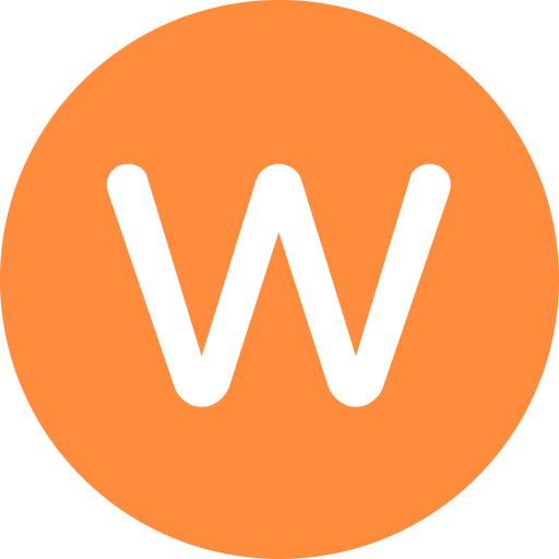 Webux webbureau logo – W i orange cirkel